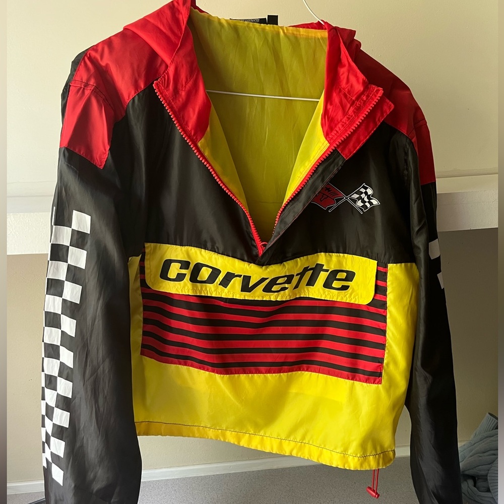 Size medium, corvette top, rain jacket texture,